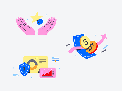 Buttondown Product Illustrations p.1 art brand branding character colorful design email flat icons illustration illustrator letter newsletter product website