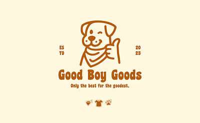 Good Boy Goods - Premium Pet Brand Identity & Logo Design animal logo branding illustration logo logo design logo makers mascot logo pet logo streetwear logo typography