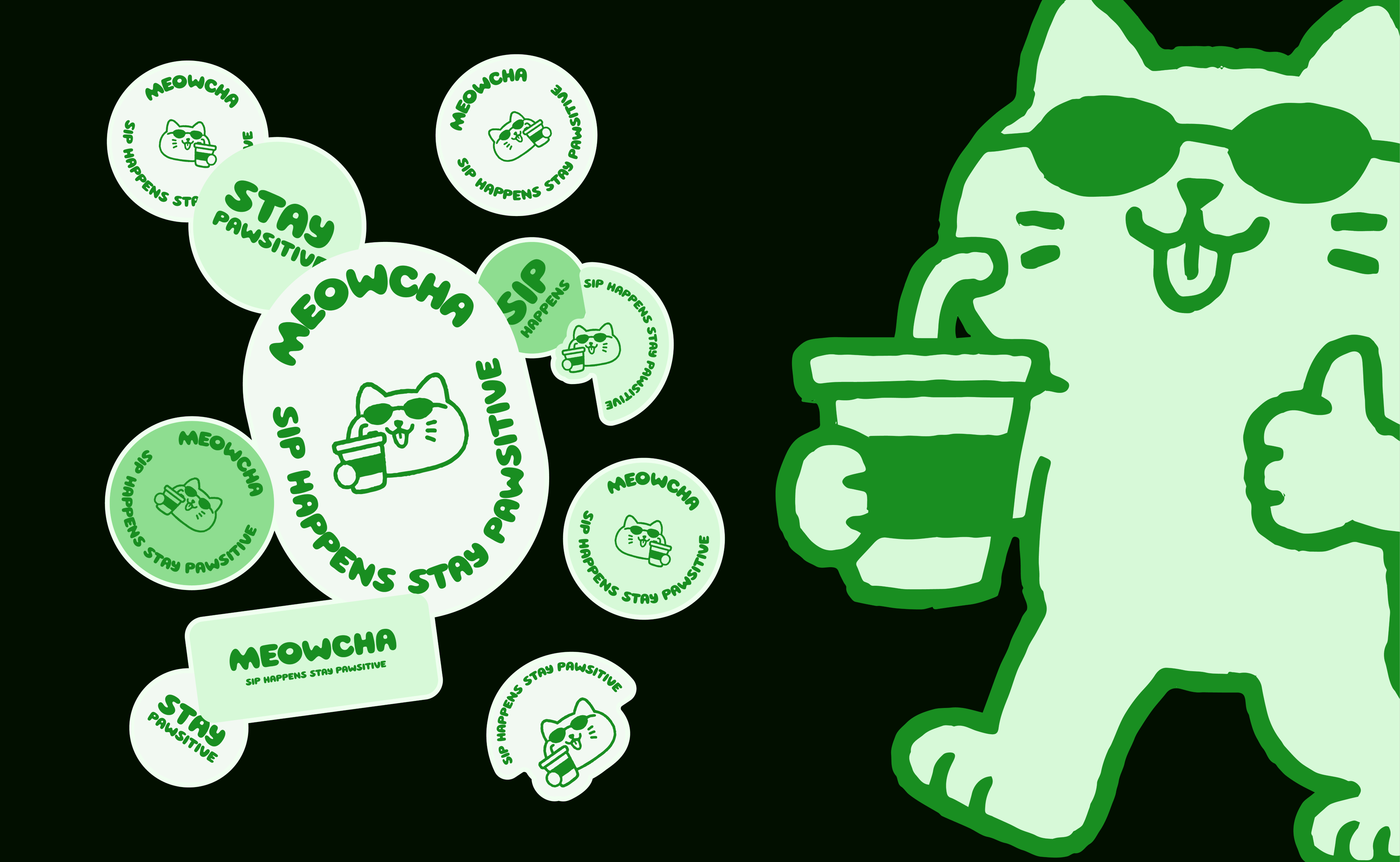 Boba Tea Shop Logo Design | Cute Bubble Tea Branding Logo Design animal logo animal mascot cat logo coffee shop logo cute logo hand drawn logo logo logo design mascot logo matcha logo tea logo