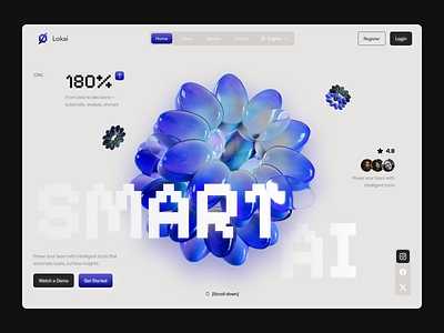 Lokai - Website Design 3d website ai landing page ai website creative hero creative website design design agency fintech hero hero website landing page modern website saas website software website tech website technology website ui ux web design web design agency