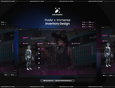 Immense Inventory UI I Gta V illustration inventory