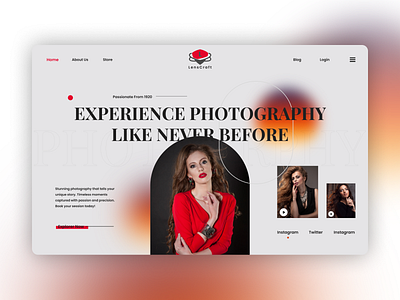 LensCraft Landing Page branding classic ui design uiux