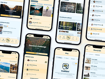 👟 RunMate Fitness App – Community, Blog & Guided Runs UI [1/3] activity article blog chip community design fitness graphic design mobile app navbar run sport standings ui vector