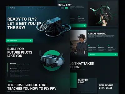 Landing Page for Drone Education Community aerial course courses dronepilot edtech education education platform educational platform elearning flight learn learning learning website online education online learning online learning platform pilots skills training web design