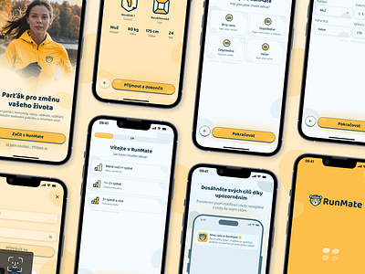 👟 RunMate Fitness App – Onboarding UI activity design fitness form graphic design illustration input notification onboarding pictogram run splash screen sport ui user ux vector
