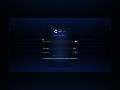 Cybersecurity Login anomaly detection alerts branding catalyst crypto cyber threat cybersecurity design logo network traffic analysis ui universal login ux