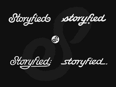 Storyfied_logo epxloration agency branding calligraphy custom exploration flow iconic idnentity lettering logomark logotype media modern script simple story type unique wordmark