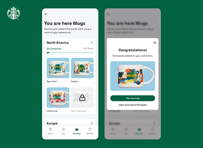 Starbucks - Collection App app coffee collection concept design starbucks ui valeria vega barkalova