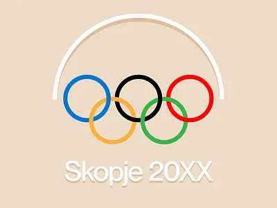 Olympic logo - Skopje athlets branding bridge circles design games logo logotype minimal olympic simple skopje sport