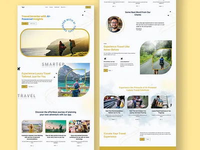Travel AI Landing Page – Smart Luxury Journey UI Design ai figma traveling ui ui ux website ux