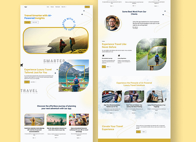 Travel AI Landing Page – Smart Luxury Journey UI Design ai figma traveling ui ui ux website ux