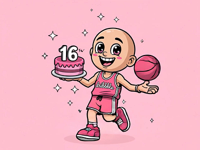 Dribbble's Sweet 16 : Celebrating Dribbble 16th anniversary 3d animation graphic design motion graphics
