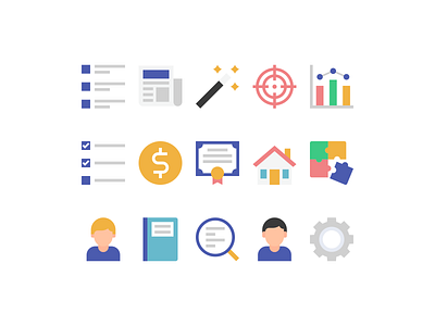 Information icons design icon icons illustration information minimal minimalism minimalist money news newspaper target vector
