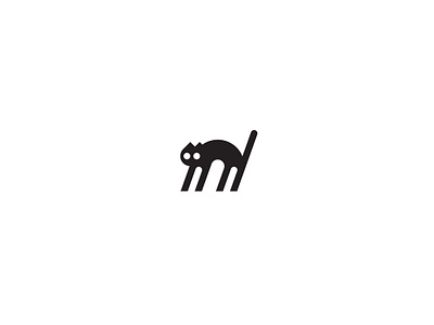 Black Cat black cat brand cat design fauna kitty logo minimal sign simple