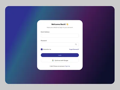 Sign In Form design ui ux