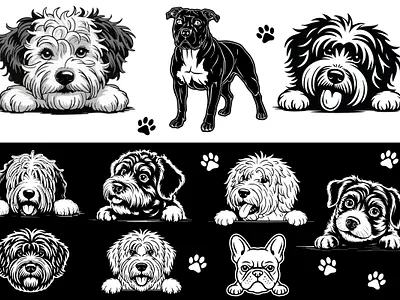 Vector Dogs digital art dogs illustration puppies vector dogs vectors