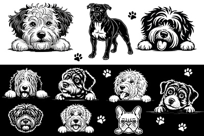 Vector Dogs digital art dogs illustration puppies vector dogs vectors