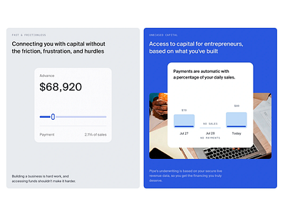 Fintech Dashboard - Fast & Frictionless Capital blue and white clean cpital dashboard data design finance financial platform fintech modern design modern ui ttypography typo ui ui design ui ux user experience user interface ux design