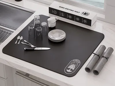 Dish drying mat 3d 4d animation arnold render art branding c4d cinema cinema 4d design digital art ff g graphic design illustration logo motion graphics photoshop ui ux