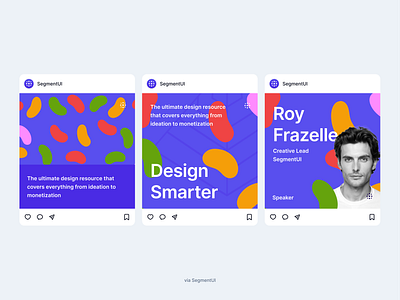 Social Media Promo Cards UI clean figma minimal