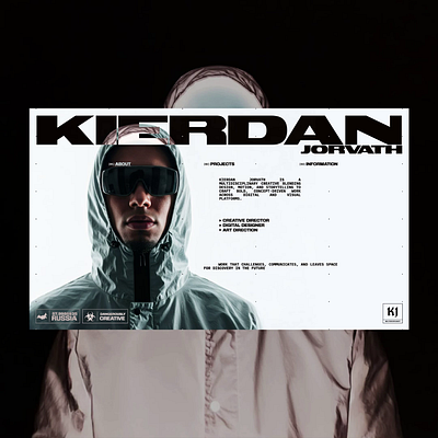 Kierdan Jorvath big typography bold design clean design editorial layout experimental experimental design layout design minimal design minimalist design typographic design typography web design