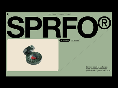 SPRFO - Sustainable Exchange Platform Landing Page design home page landing page landing page design sprfo ui ui design user user experience user interface ux ux design ux ui web web design website website design