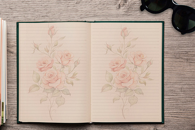 Pastel Floral Journal Interior Bundle books decorative journal kdp imterior pages