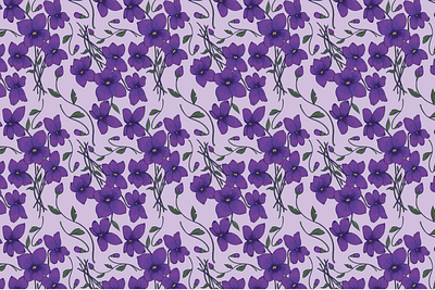 Violet Flower Pattern flowers illustration pattern