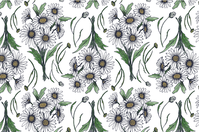 Daisy Flower Pattern flowers illustration pattern
