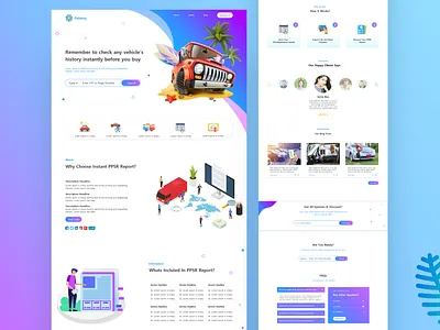 Vehicle History Report Website UI Design – Clean, Modern Layout 3d branding graphic design landing page design prototyping shopify website squarespace website design ui ui design ui ux design uiux user experience design user interface design ux design website design website layout website redesign website ui ux design wireframing wordpress website design