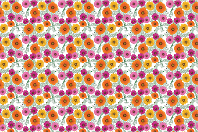 Cosmo Flower Pattern cosmo flower illustration pattern