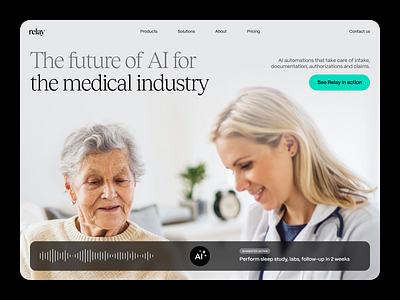 AI Health Tech Website brass hands