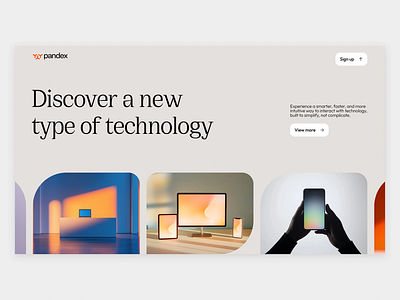 Pandex - Innovative Technology Landing Page design futuristic illustration landing page landing page design minimalist modern modern design new technology technology ui ui design user experience ux ux design ux ui welcoming