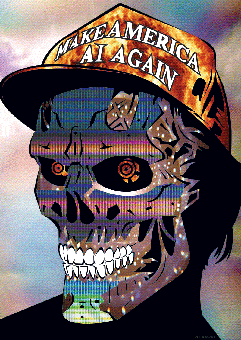 Terminator 2025 animation design glitchart illustration quickhoney vector