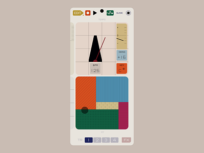 Experimental Music Creation App UI app app design application application design colorful design geometric geometric design mobile mobile ui ui ui design user experience user interface ux ux design ux ui