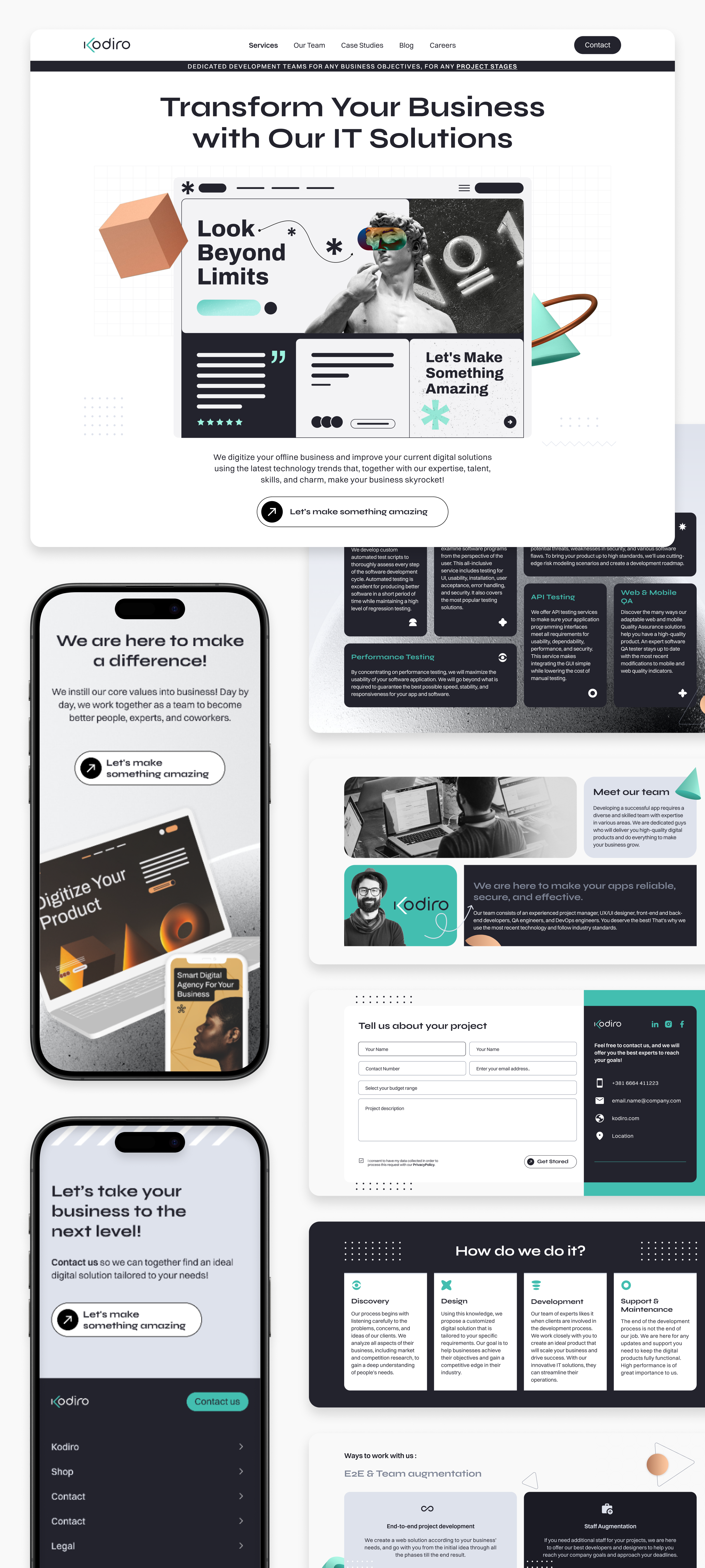 Kodiro Web/Mobile Design branding design graphic design ui ux vector we web design