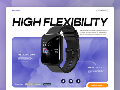 NexWrist Landing Page UI modernwebdesign uidesign uxinspiration