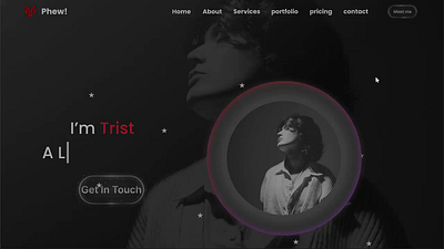 Portfolio Hero section UI 3d animation branding design graphic design landing page logo mobile app motion graphics portfolio product design ui ui design uiux website