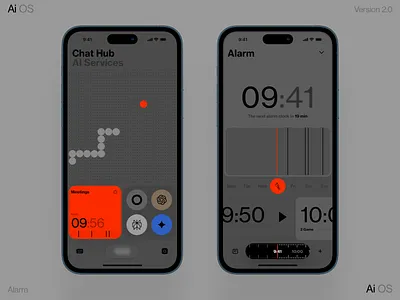 New Ai OS Soon clock dashboard design game homepage illustration interface ios iphone mobile news product ui