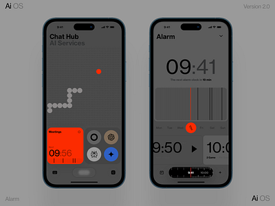 New Ai OS Soon clock dashboard design game homepage illustration interface ios iphone mobile news product ui