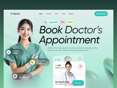 Book Doctor’s Appointment web ui design clean ui doctor health health platform healthcare healthcare app intuitive ui medical medical ui medical web minimal ui modern healthcare product design ui ui designer ux web web design website website design