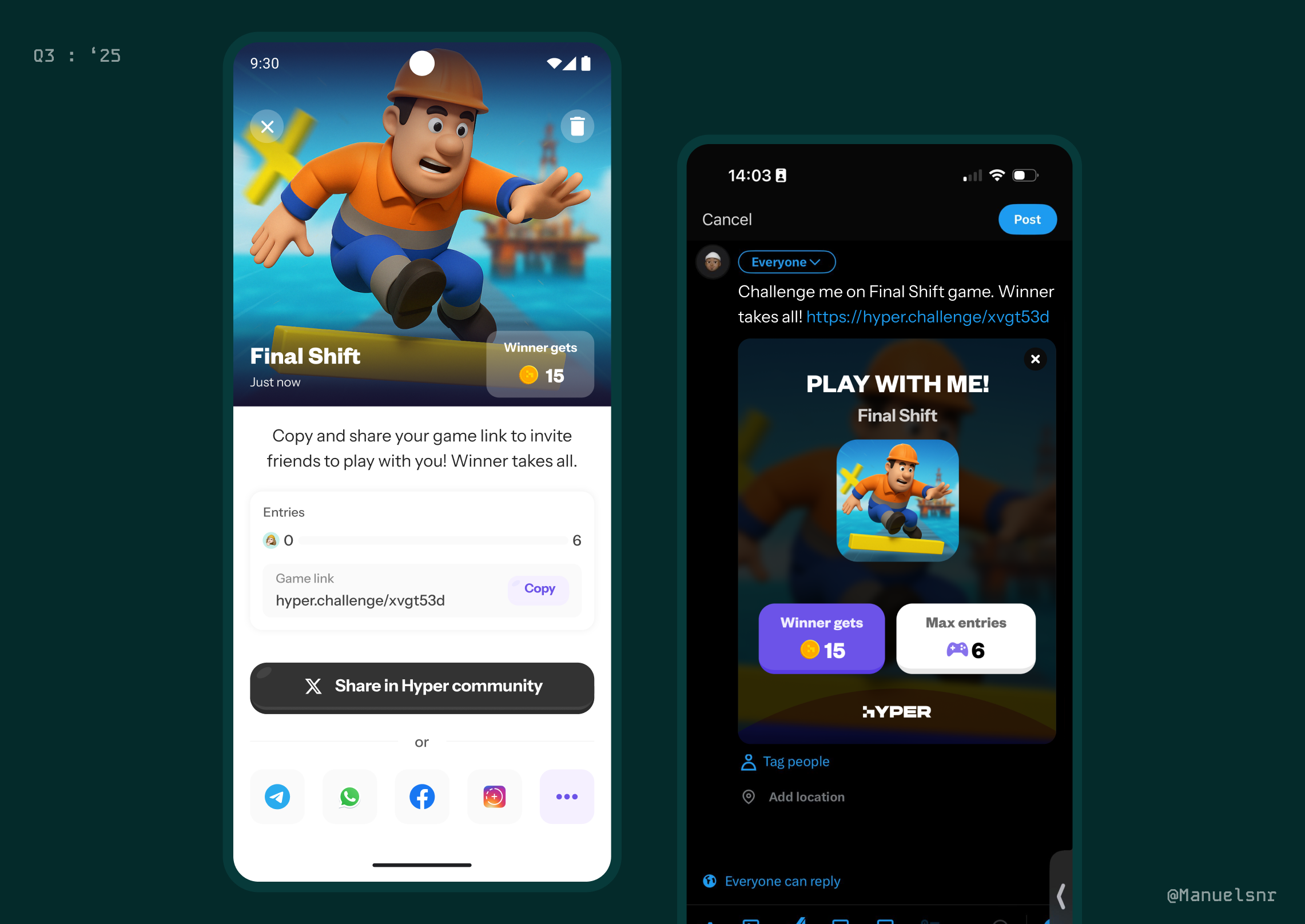 Share Custom Game Link design game gamers gaming genz mobile app reward ui