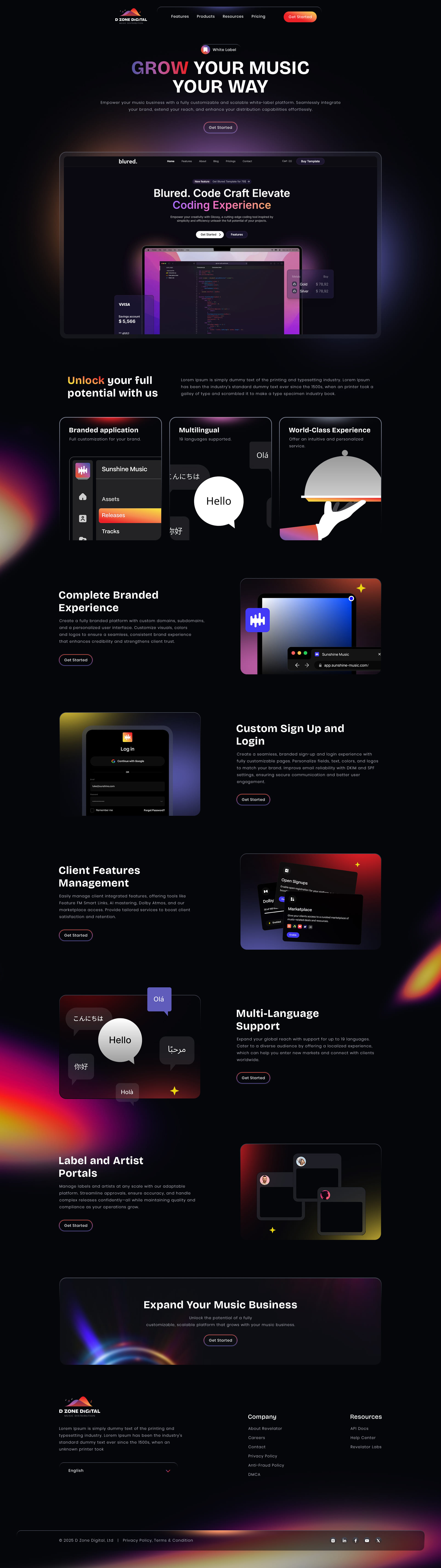 Grow Your Music - UI/UX branding design graphic design ui ux