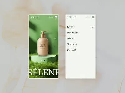 SELENE Product Design Concept 3d app design brand identity branding cosmetic illustration luxury minimal mockup modern product design skincare ui ui design