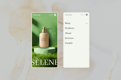 SELENE Product Design Concept 3d app design brand identity branding cosmetic illustration luxury minimal mockup modern product design skincare ui ui design