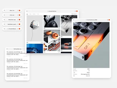 Retro-Futuristic Gallery Browser Interface browser interface concept archive creative system desktop style file explorer gallery gallery browser interactive mockup media viewer modern retro modular layout pixel perfect product gallery retro interface tech concept toggled elements user interface ux ui visual hierarchy windowed ui