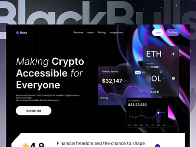 crypto currency trend web ui design blockchain clean crypto crypto plarform crypto platform crypto trading crypto wallet crypto web cryptocurrency currency design ethereum finance finance website minimal ui ux web web design website