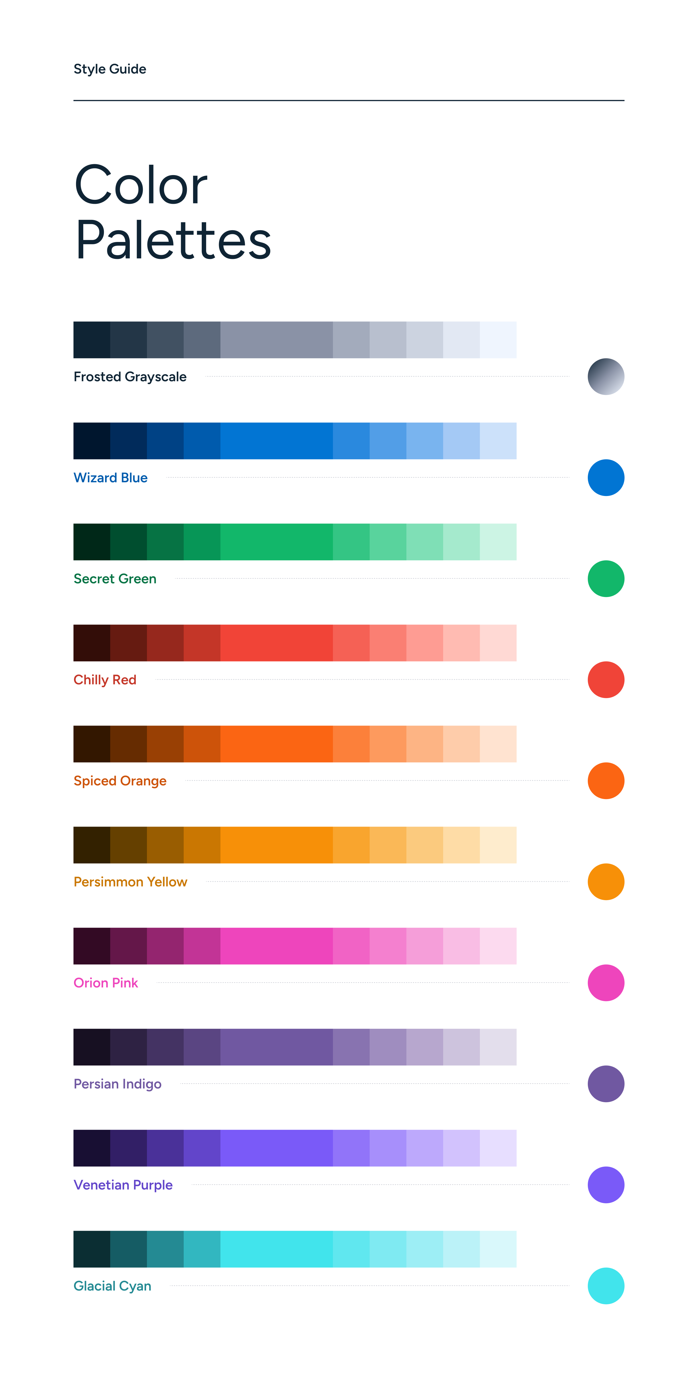 Color Palettes branding colors palette