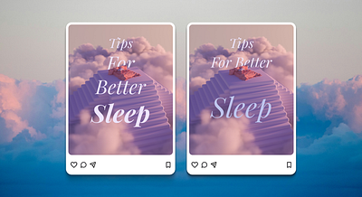 Tips For Better Sleep Instagram Post Design canva design figma ig instagram instagram post instagram post design webdesign