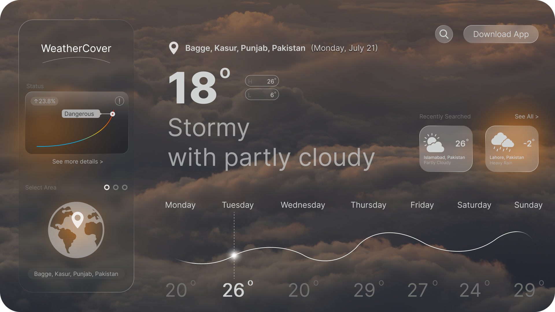 Weather Website Design ui weather app weather website website design